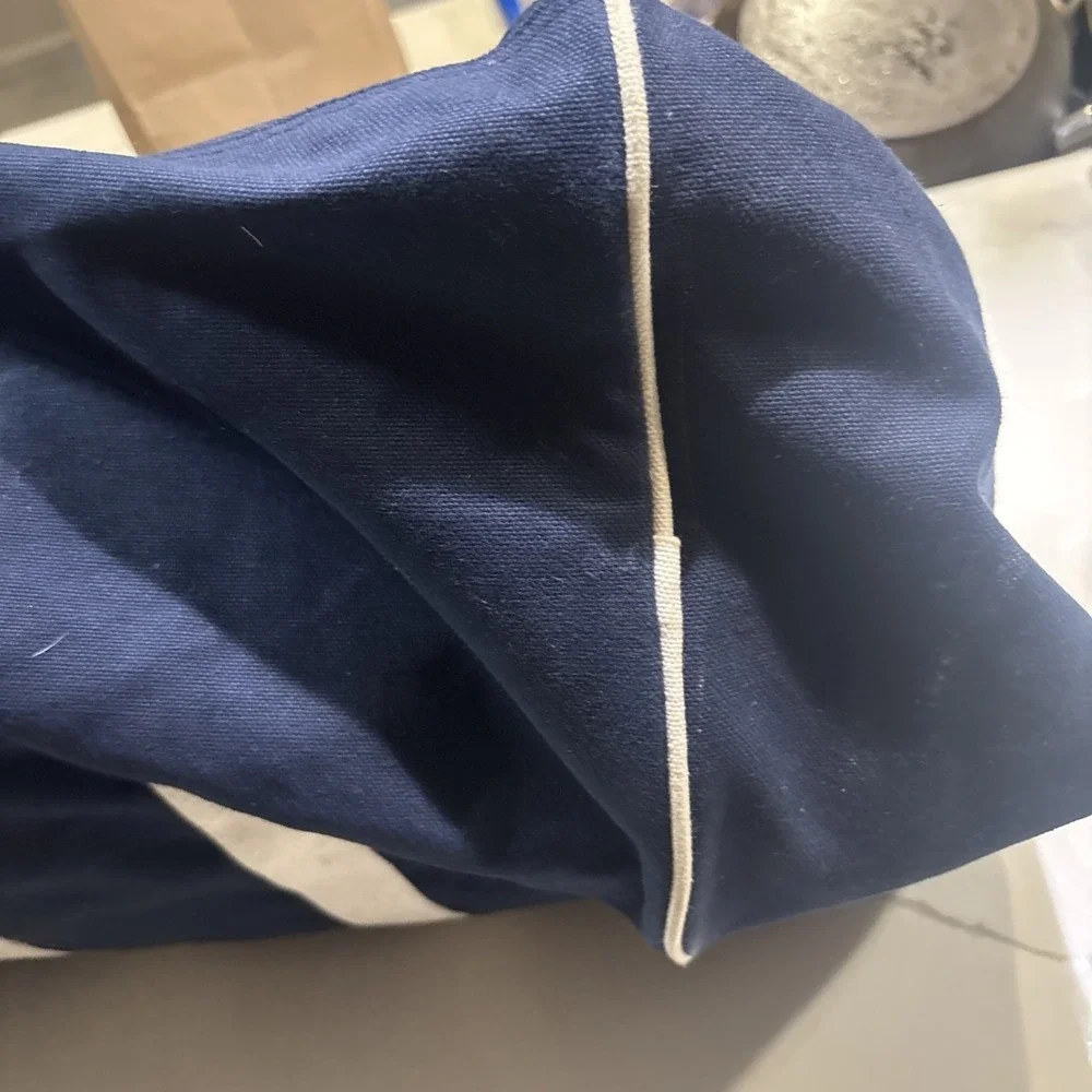 Vintage Polo Ralph Lauren Crest Logo Navy Blue Canvas - Large Duffle Bag